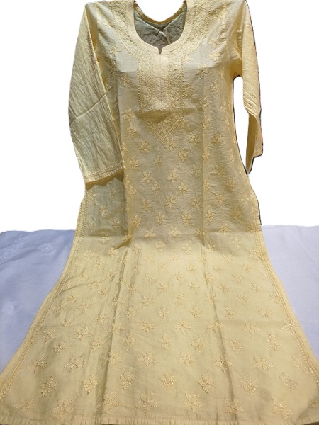 Chikankari Pure Chanderi Silk