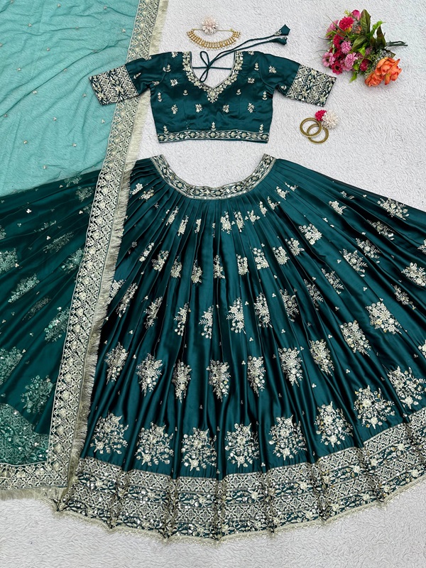 Japan Satin Lehenga Choli & Net Dupatta