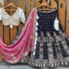 Lehenga with Sequin-Zari Embroidery
