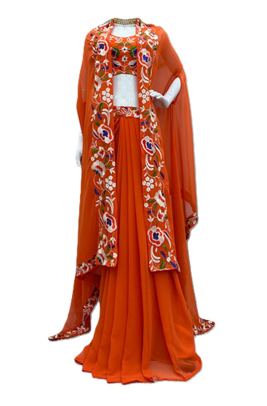 Faux Georgette Shrug and Western Set