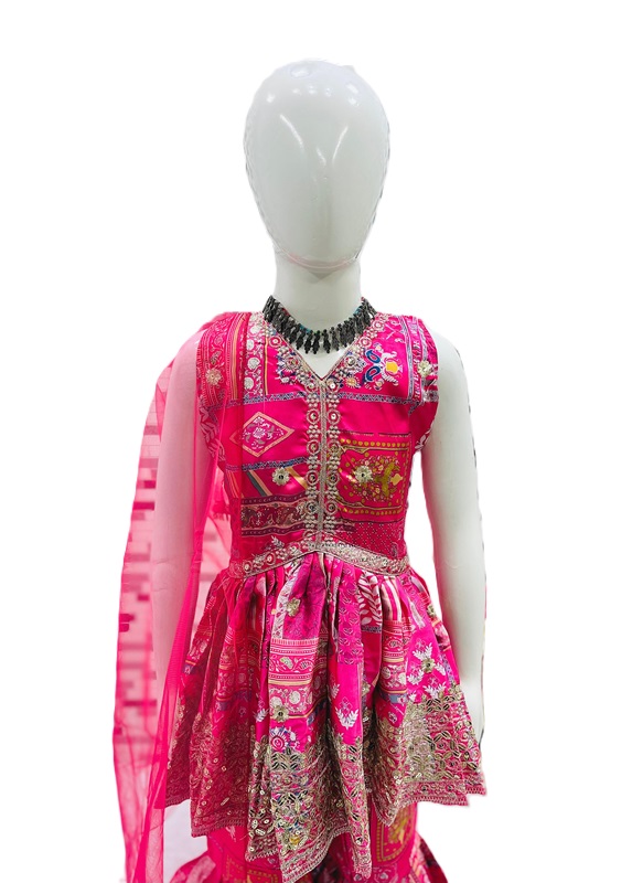 Designer Top and Sarara with Embroidery