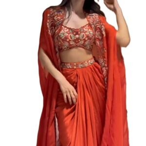 Faux Georgette Shrug and Western Set