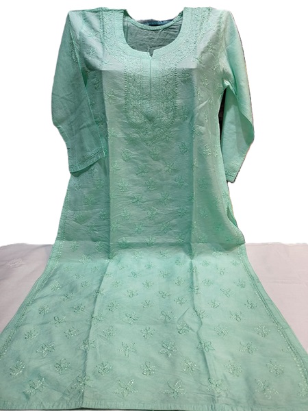 Chikankari Pure Chanderi Silk