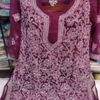 Chikankari chiffon Jaal short Kurti