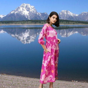 Digital Printed Kurti on Heavy Rayon Fabric