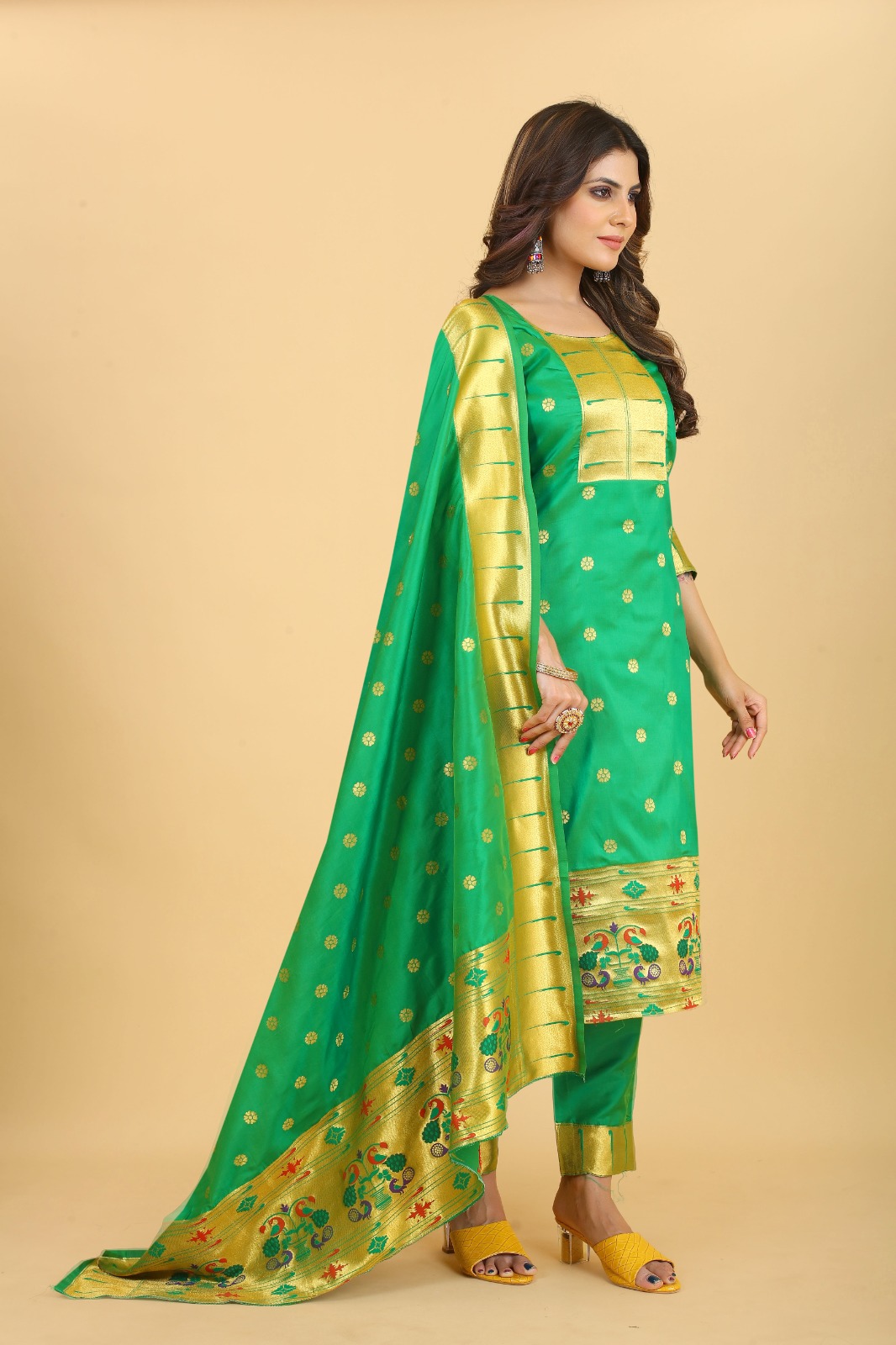 Munia Paithani Suit Dress Material