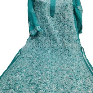 Lucknowi Hand embroidered Front jaal Kurti