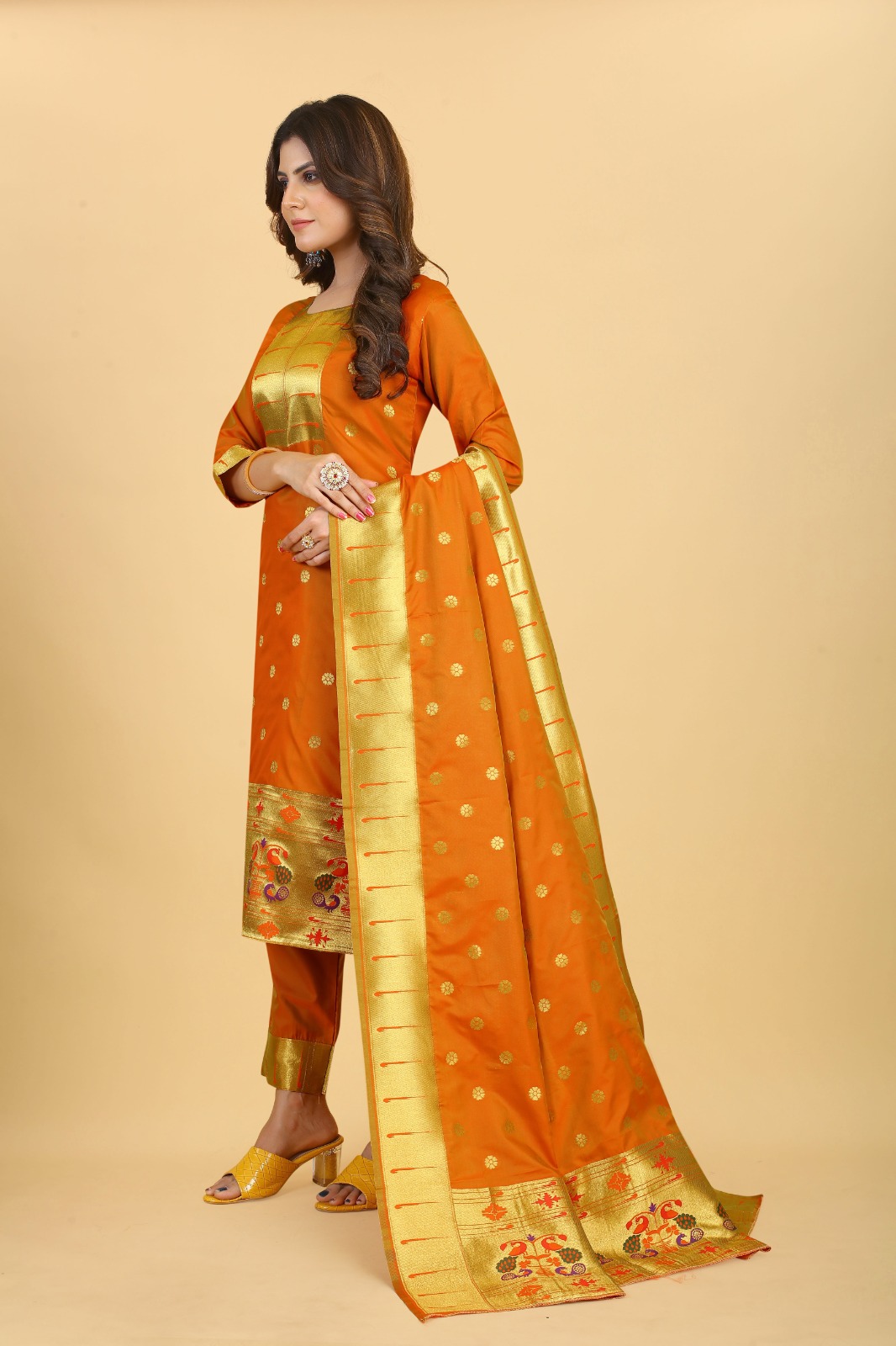 Munia Paithani Suit Dress Material