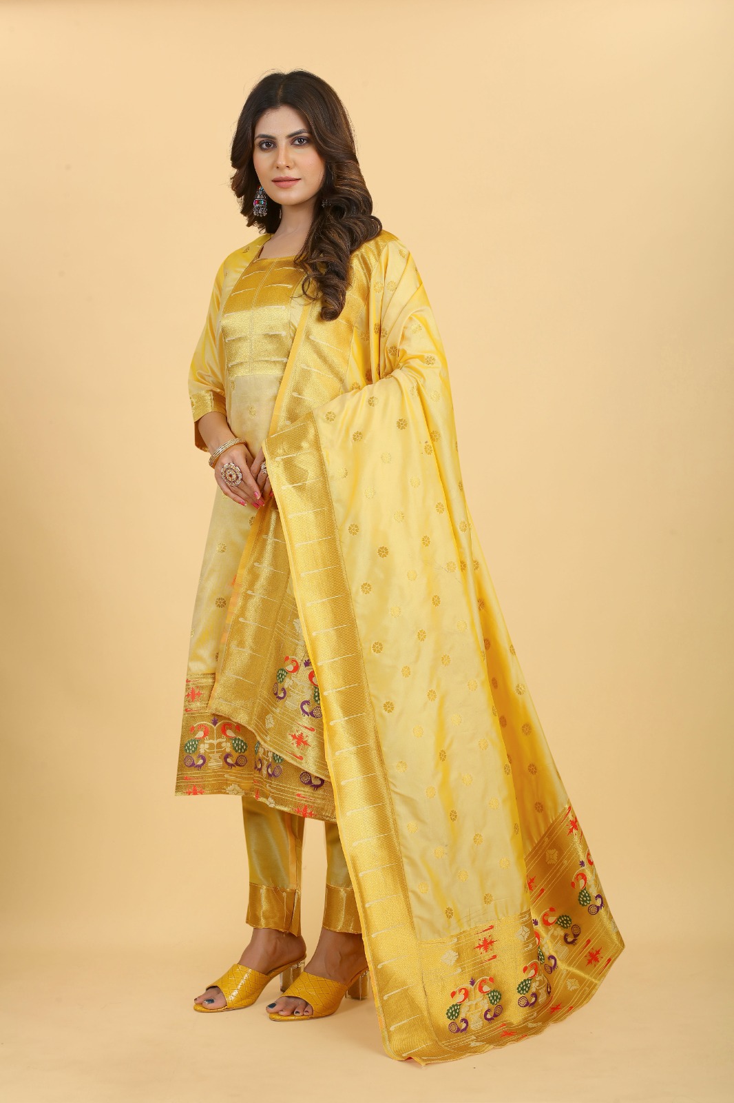 Munia Paithani Suit Dress Material