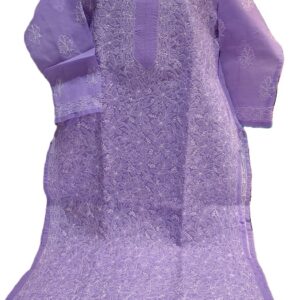 Chikankari Jaal Kurti