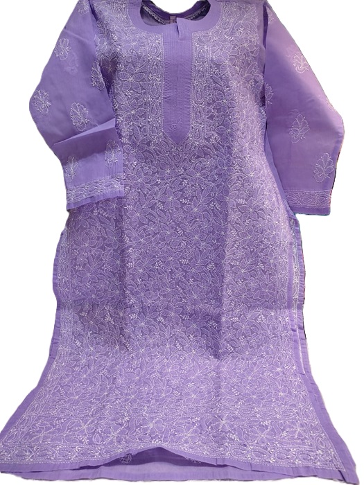 Chikankari Jaal Kurti