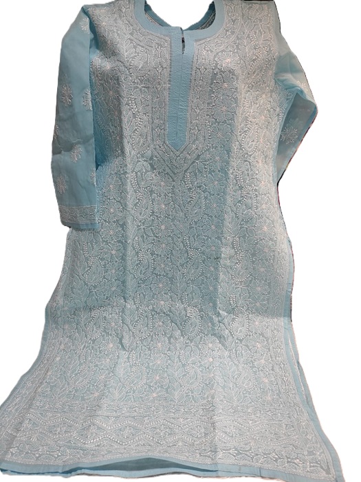 Chikankari Jaal Kurti