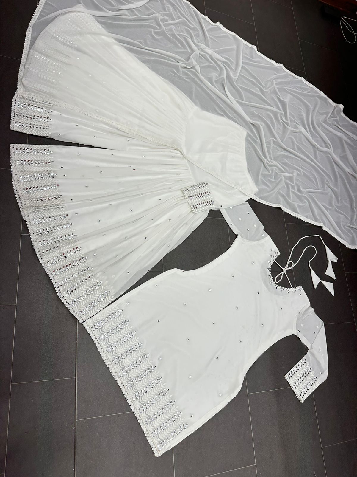 Embroidery work Kurti with Designer Sarara