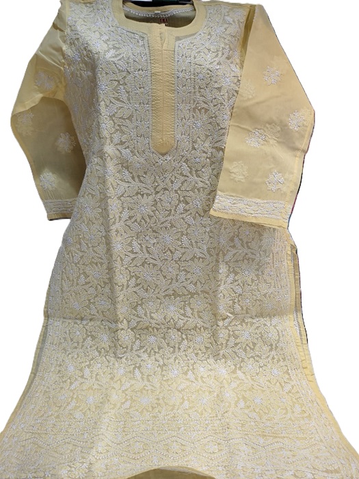 Chikankari Jaal Kurti
