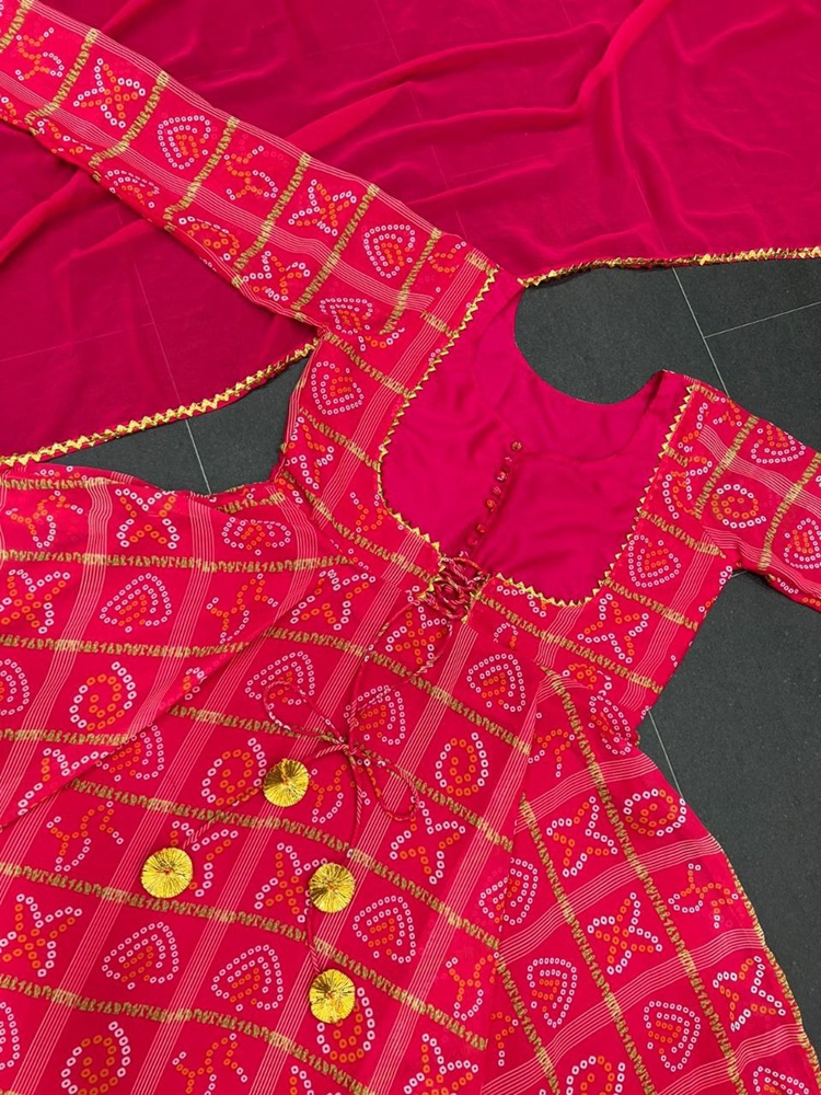 Traditional Rajasthani Bandhani print Designer Suit