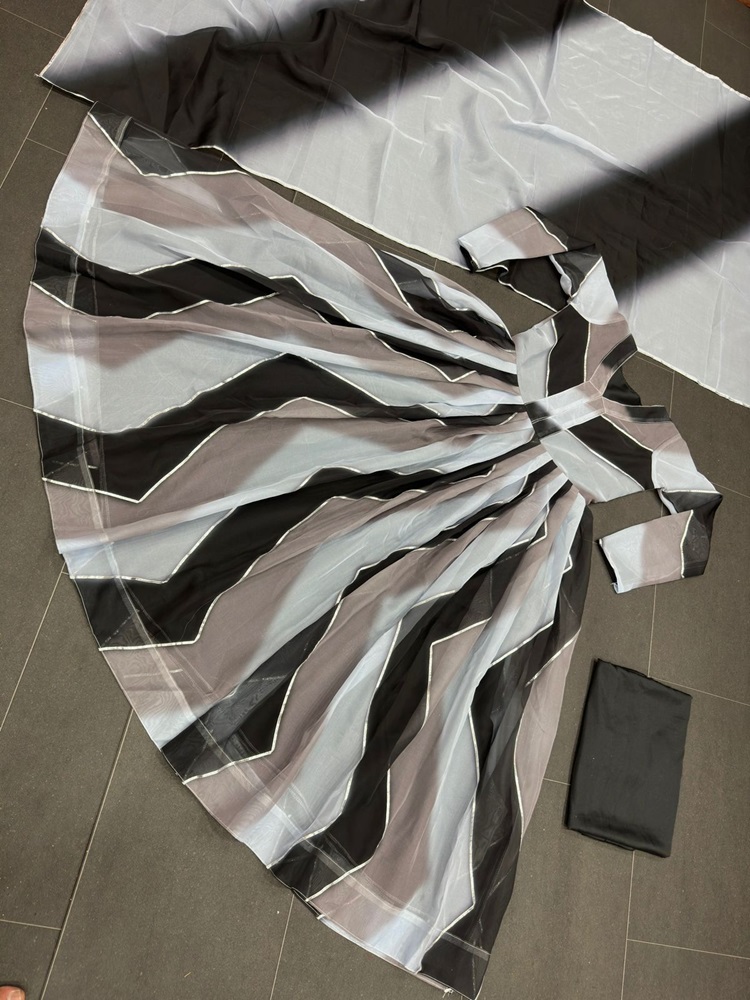 Tabby Silk Organza Kurta and Dupatta Set