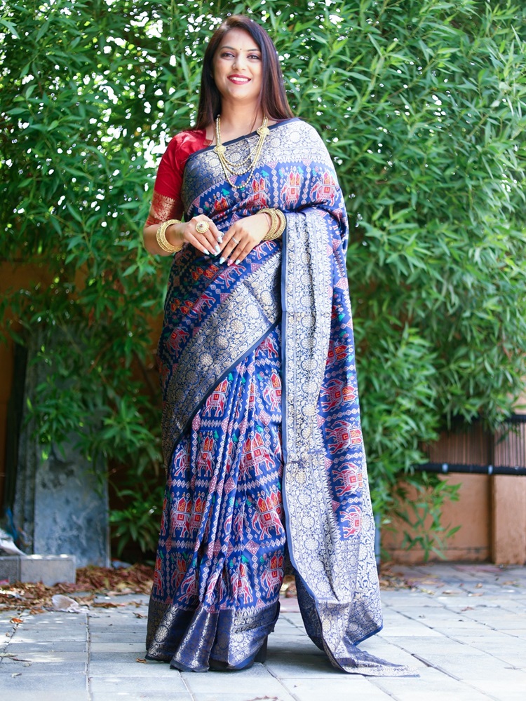 Ikkat Patola Silk Saree