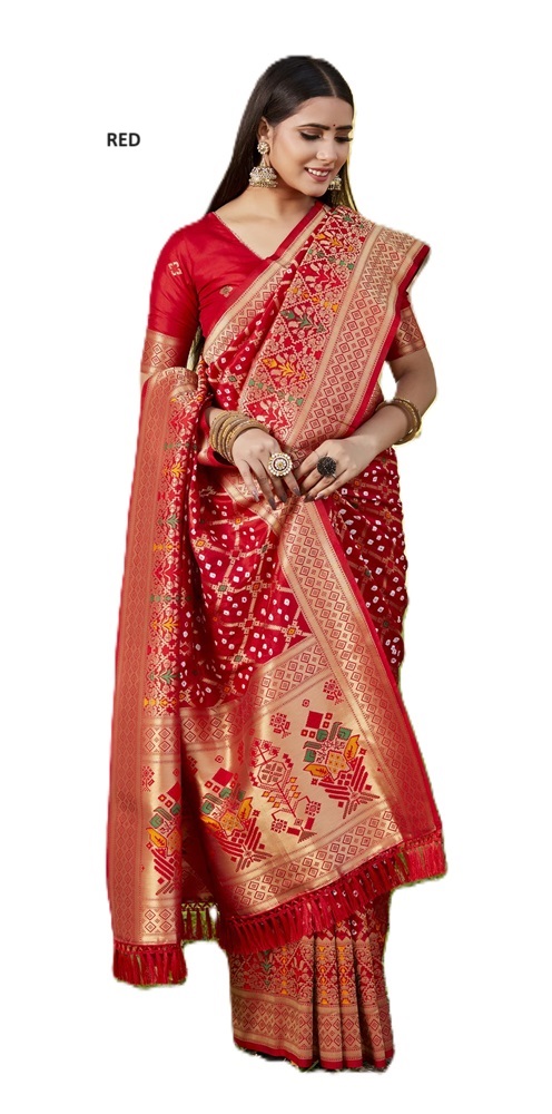 Premium Gharchola Bandhej Silk Saree