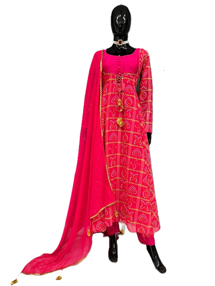 Traditional Rajasthani Bandhani print Designer Suit