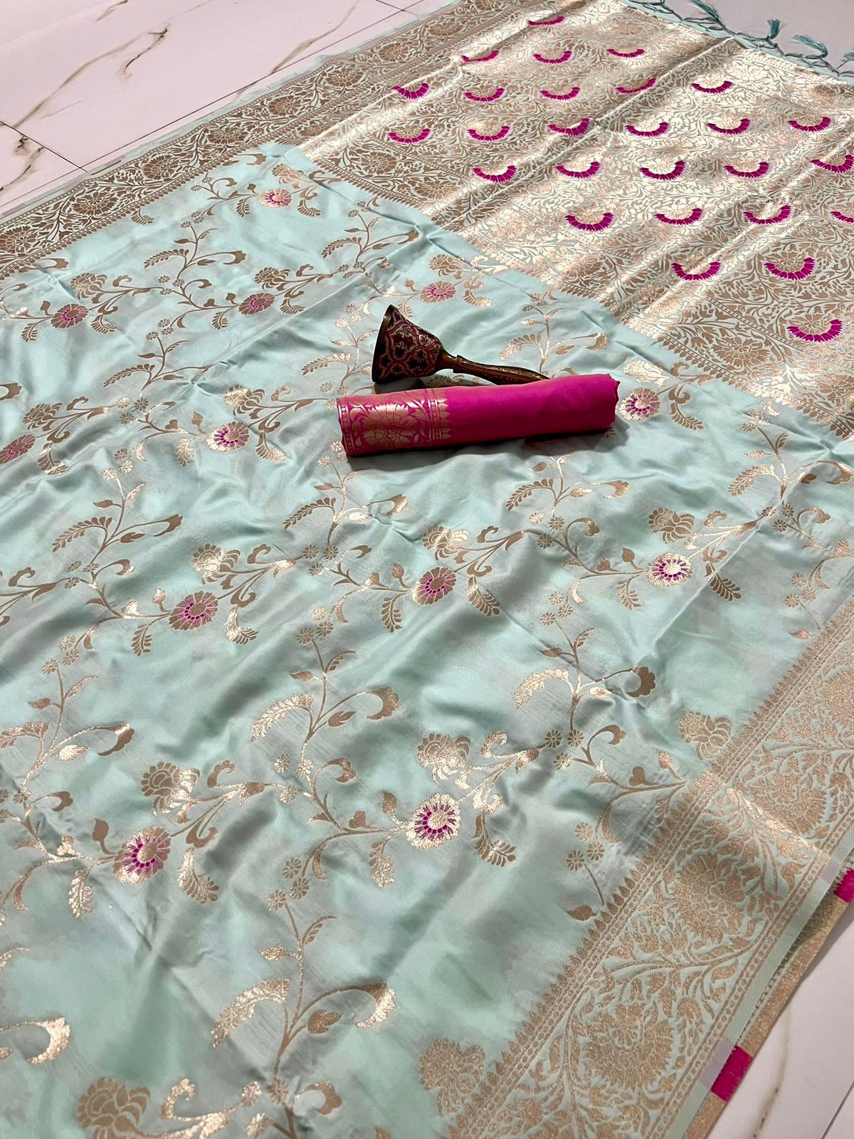 Saree with Minakari work