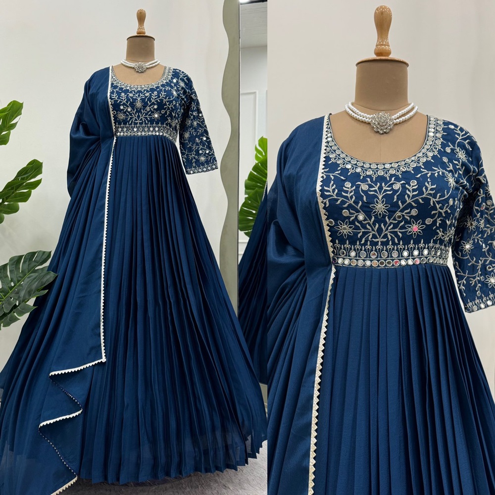 Ankle Length Kurta with Designer Dupatta