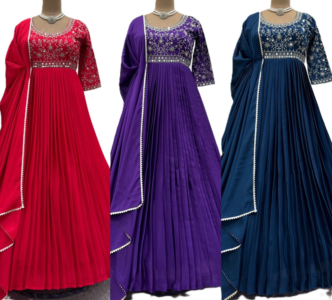 Ankle Length Kurta with Designer Dupatta