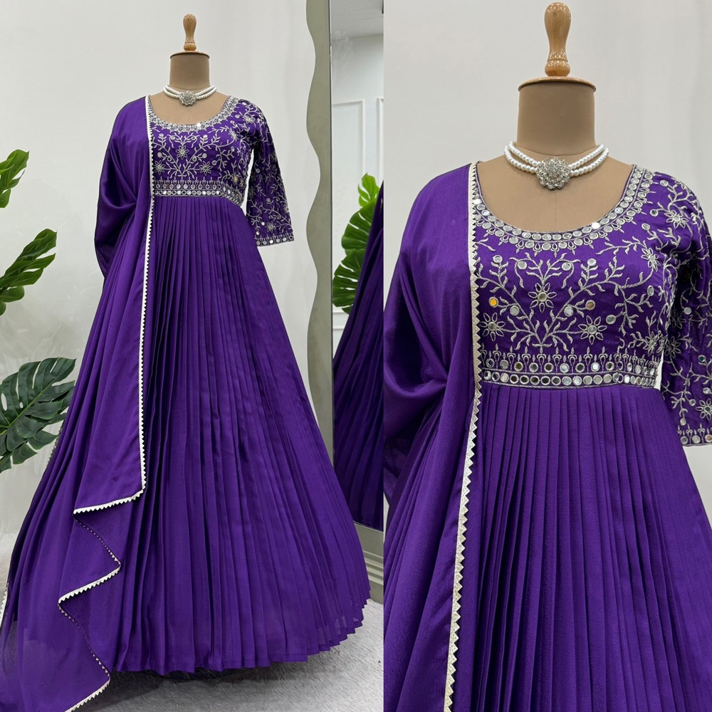 Ankle Length Kurta with Designer Dupatta