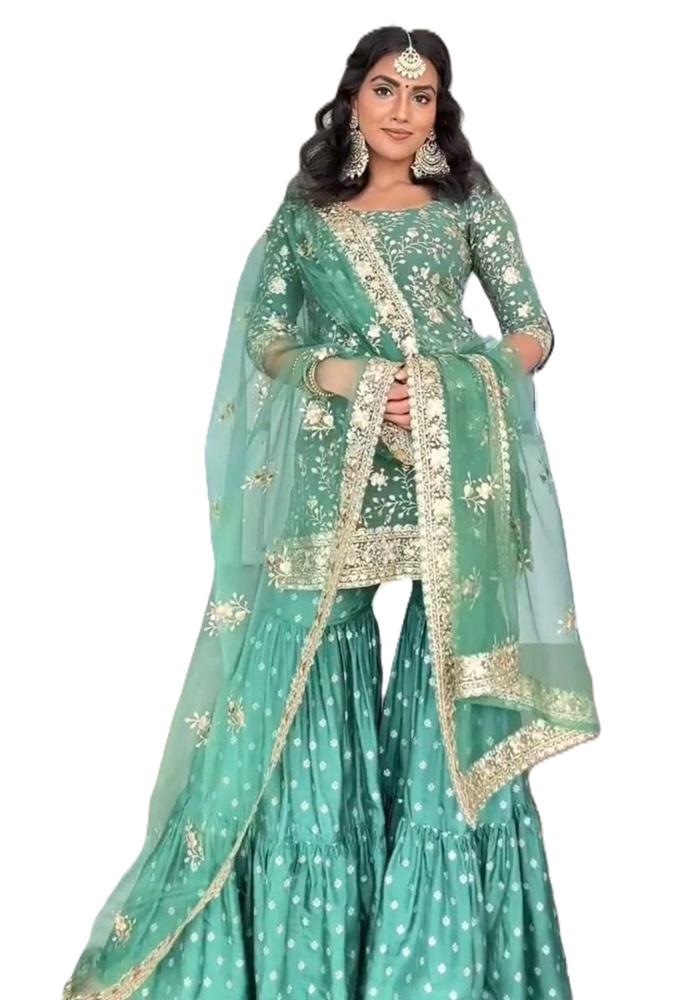 Exquisite Designer Suit and Sarara Set