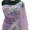 Soft Net Designer Saree with Pearl work 