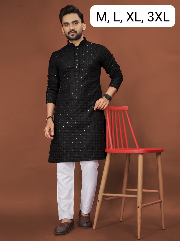 Lucknowi embroidered Kurta pyjama