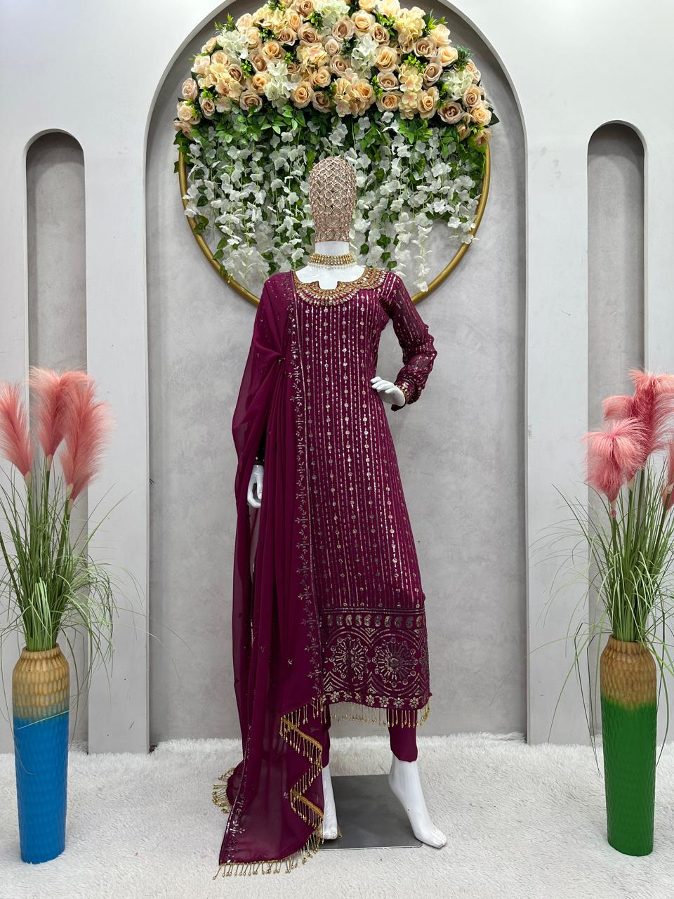 Mirror work Kurta set