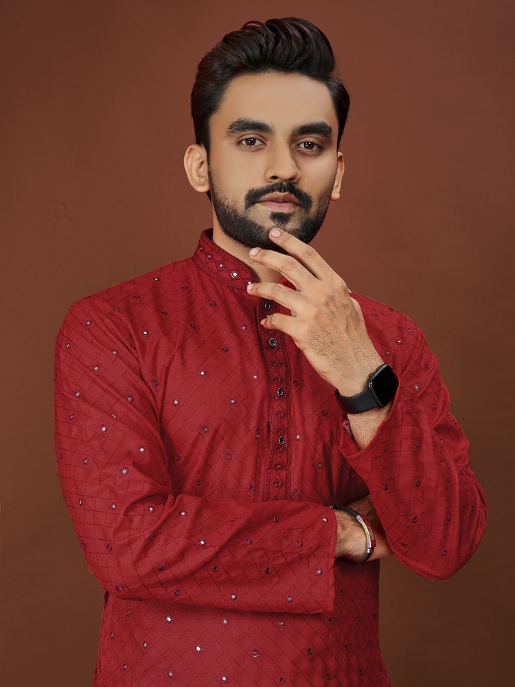 Lucknowi embroidered Kurta pyjama