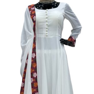 Designer Suit on Faux Georgette