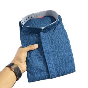 Lucknowi Embroidered Cotton Kurta