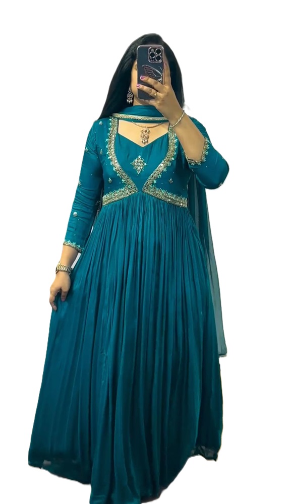 Ankle Length Kurta with Designer Dupatta