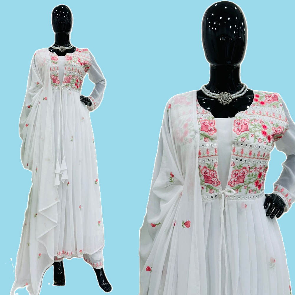 Designer Shrug with Georgette Suit