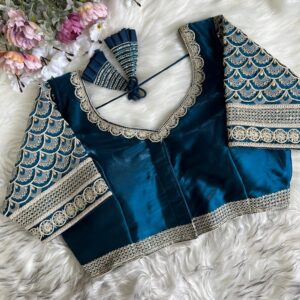 THREAD WORK ZIMICHOO FABRIC BRIDAL BLOUSE (ZB)