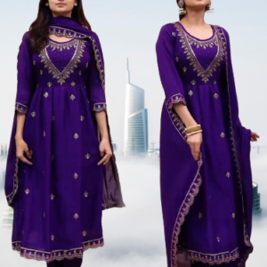 Georgette Designer Suit with Thread & Sequin Work