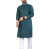 Mirror Work Cotton Kurta Pyjama Set