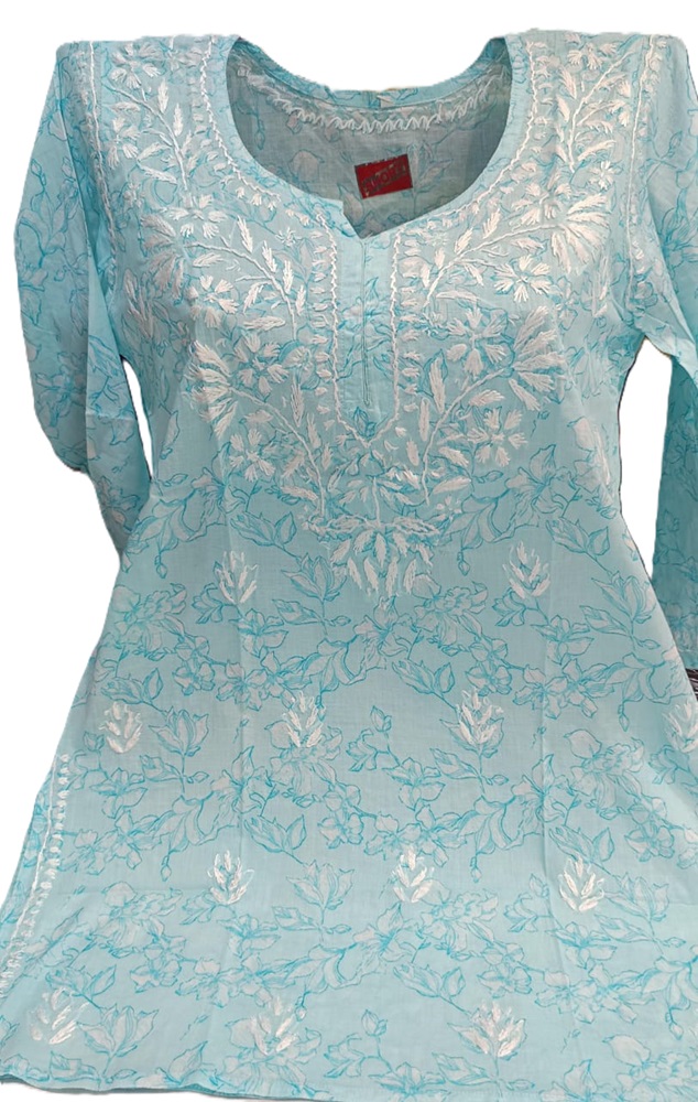 Lucknowi Malmal Short Kurti