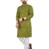 Mirror Work Cotton Kurta Pyjama Set