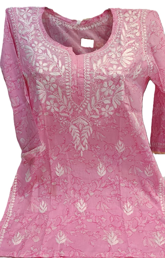 Lucknowi Malmal Short Kurti