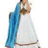 Festive Collection: Cotton Lehenga with Chain Stitch Work