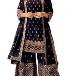 Faux Georgette Kurti Palazzo Set