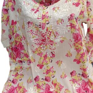 Lucknowi Malmal Short Kurti