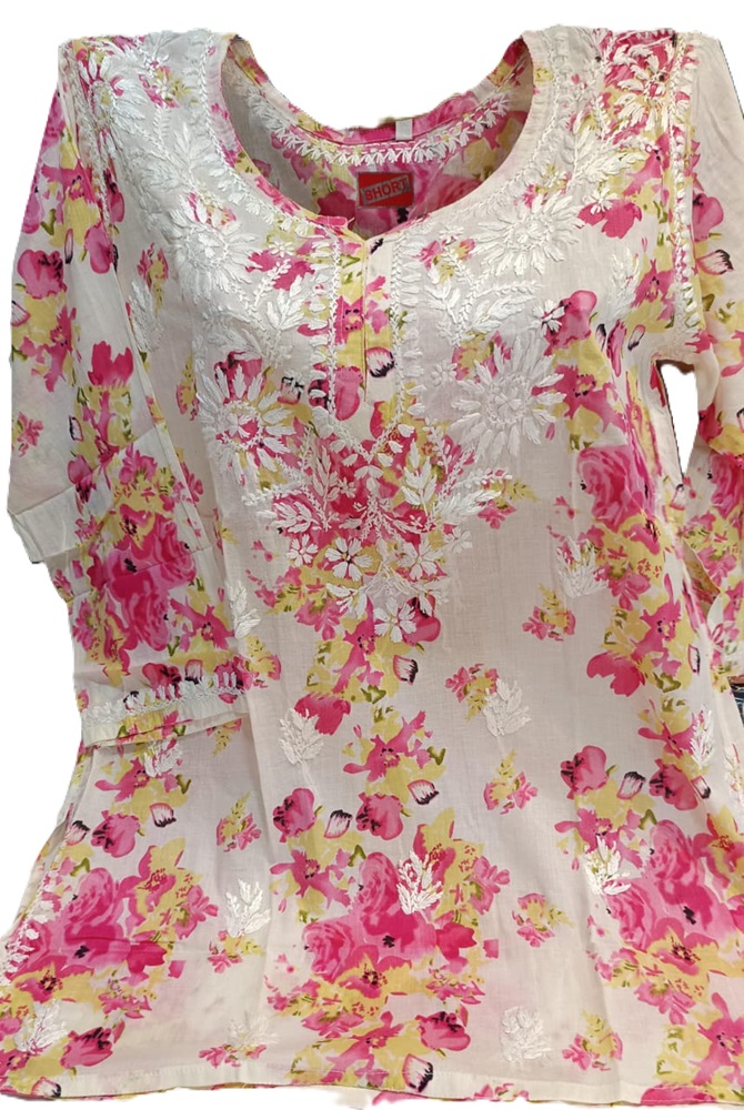 Lucknowi Malmal Short Kurti