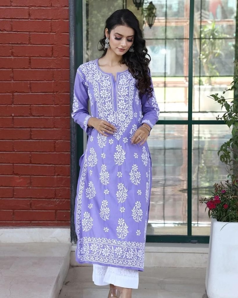 Chain stitch Embroidery Suit
