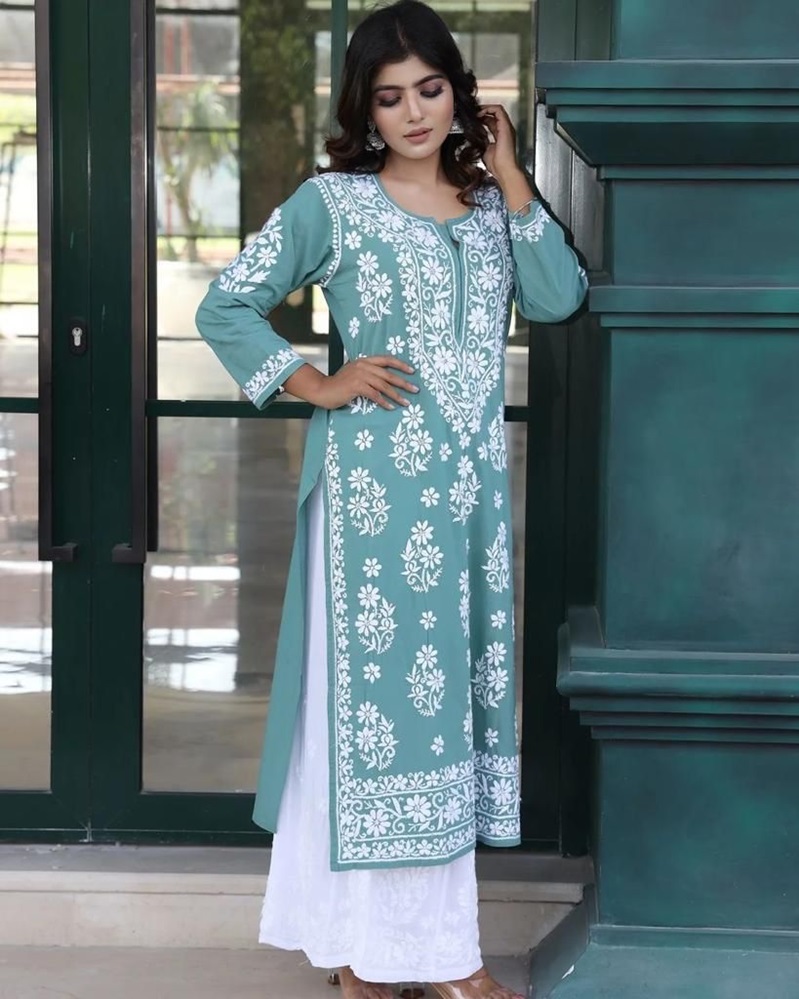 Chain stitch Embroidery Suit