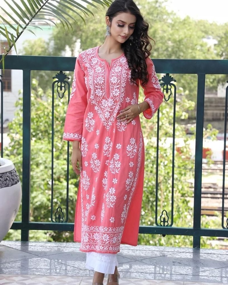 Chain stitch Embroidery Suit