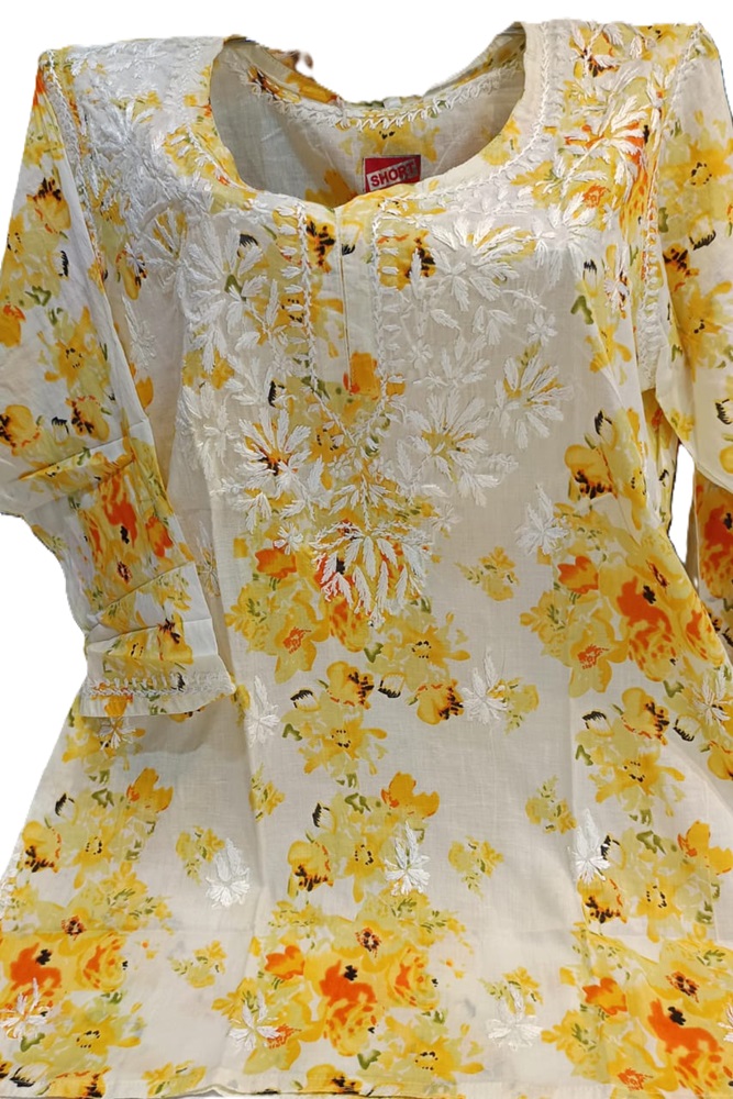 Lucknowi Malmal Short Kurti